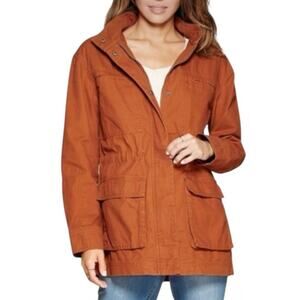 Universal Thread Orange Hooded Utility Jacket Size XL